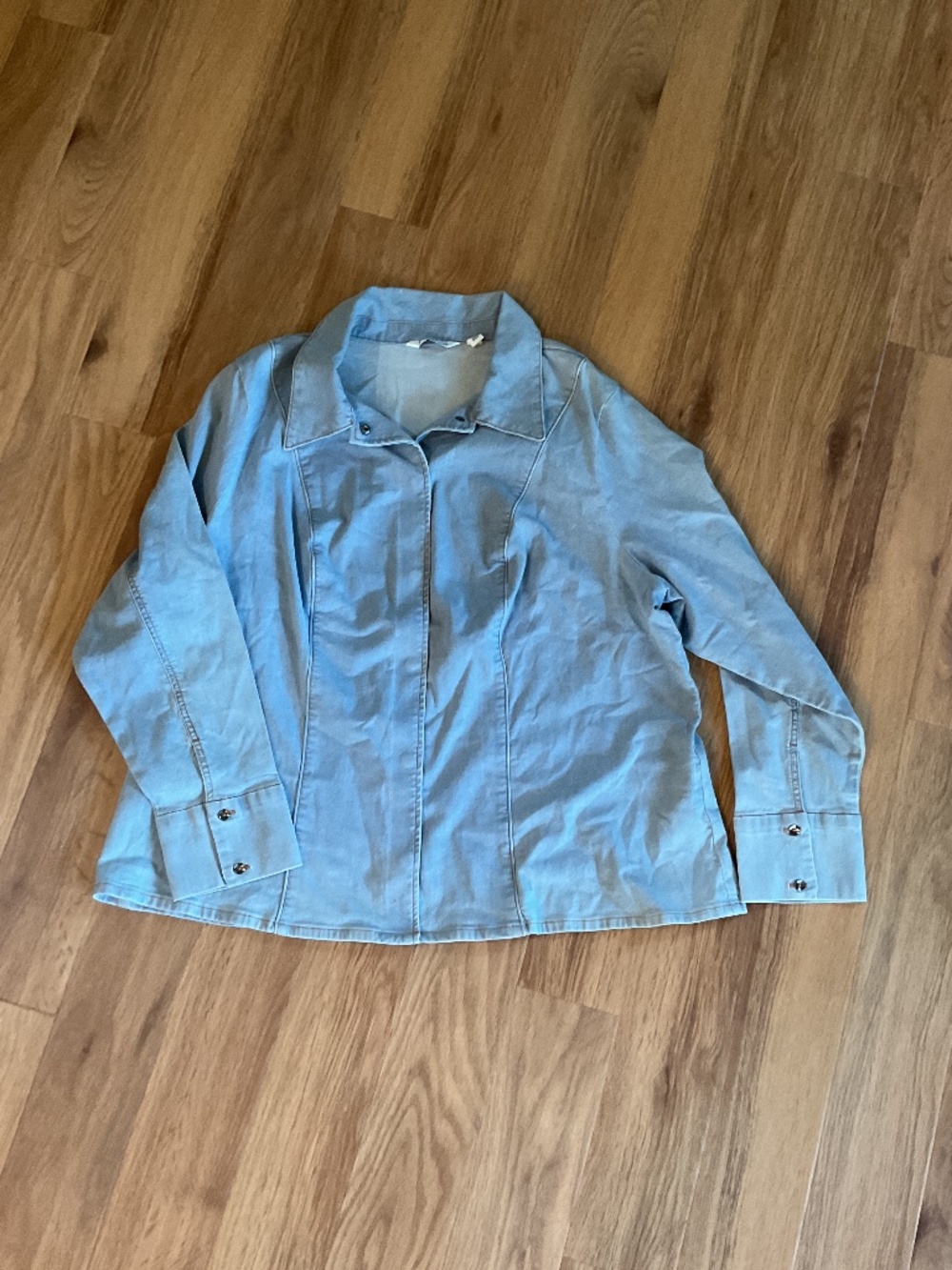 Peace Love world 1X Denim top